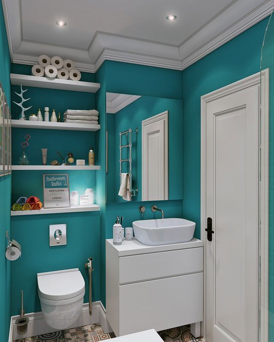banheiro colorido