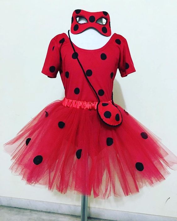 vestido ladybug para festa