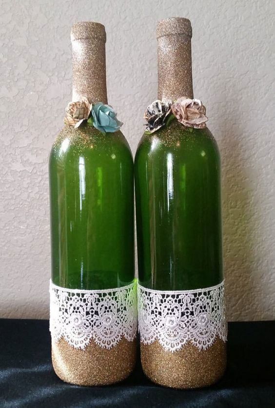 garrafas de vidro decoradas