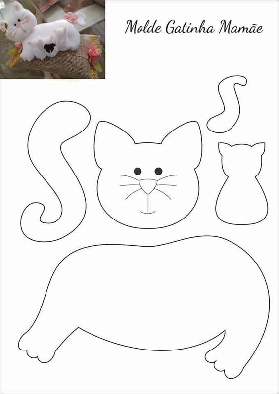 modelo de feltro de gato