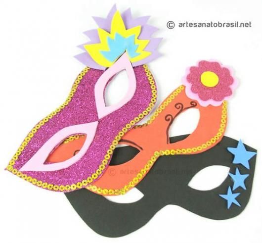 máscaras de carnaval em eva