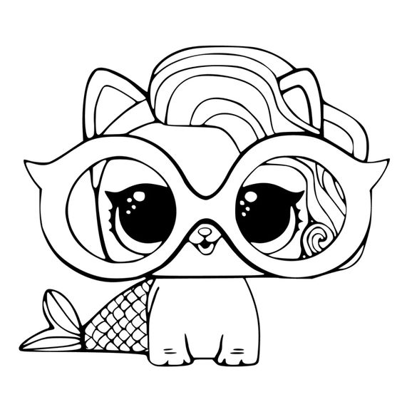 Desenho para colorir Kawaii : Gatos 14