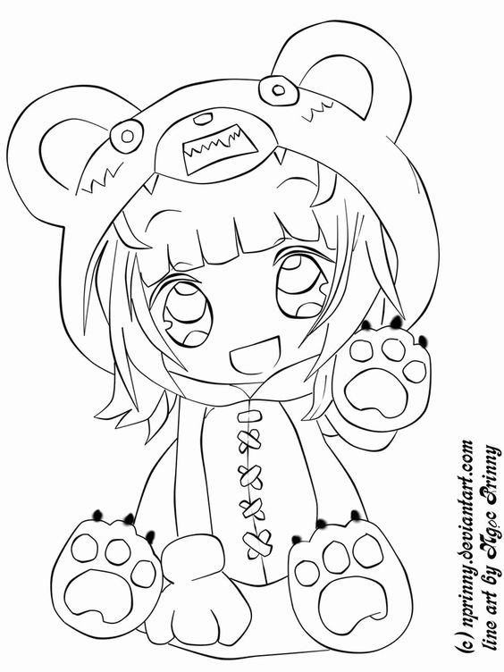 Desenhos Kawaii para colorir, diversos desenhos Kawaii para pintar, clique  no PIN e veja mais desenhos para…