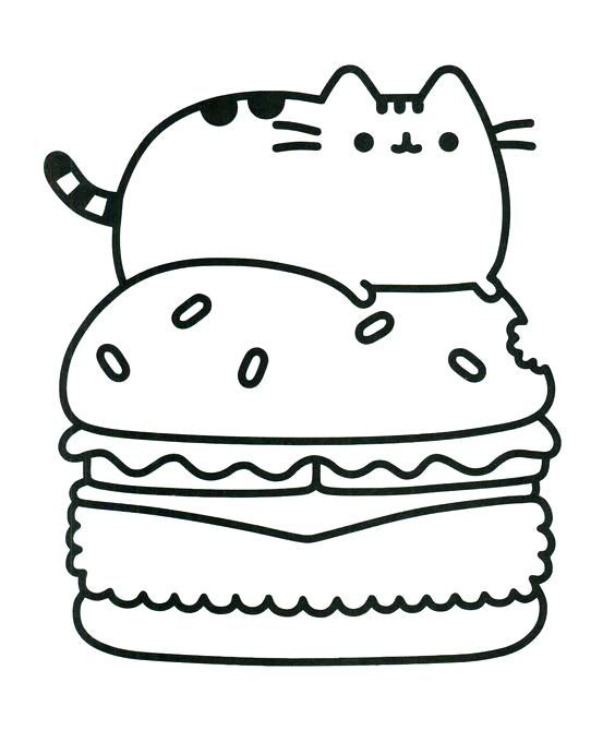 Desenho para colorir Kawaii : Gatos 14