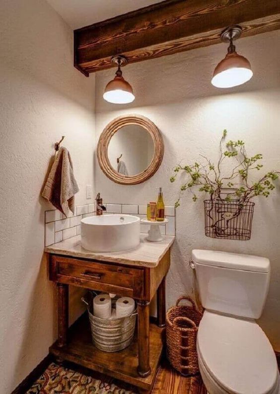 banheiro rústico 