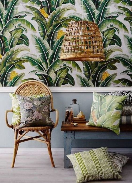 decoração tropical chique 