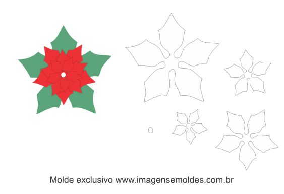 Flores natalinas de papel: Como fazer - :: Casa & Artesanato ::
