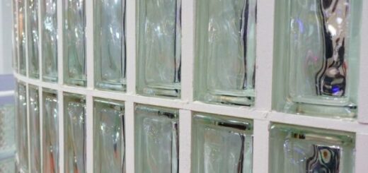 bloco de vidro na decoração
