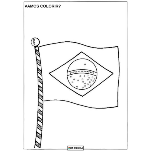 Bandeira do brasil para colorir - Como fazer em casa