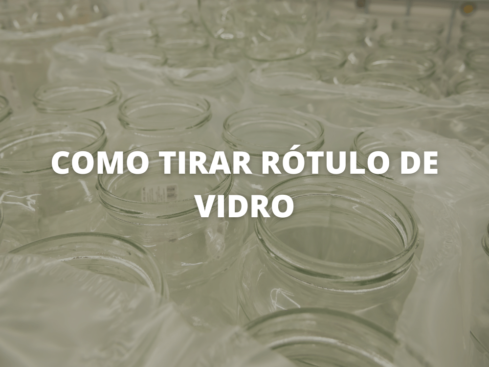 tirar rótulo de vidro