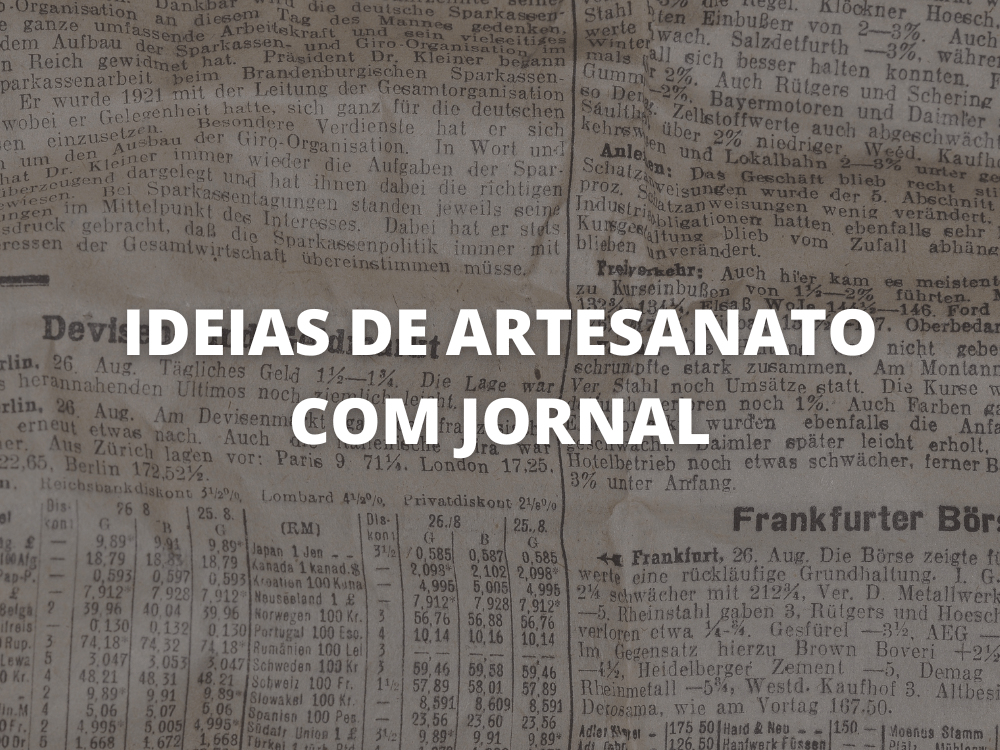 Artesanato com jornal