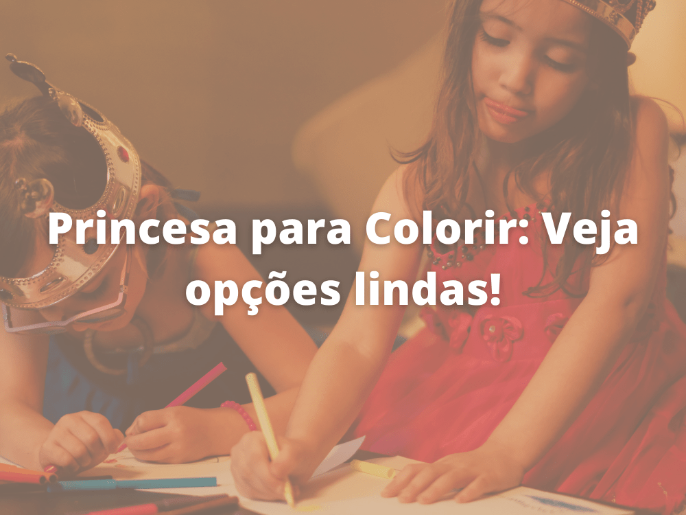 princesa para colorir