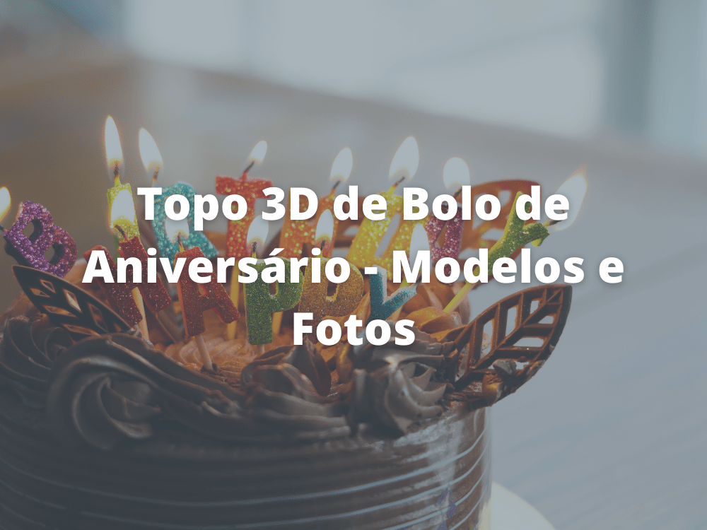 Topo 3D de Bolo de Aniversário