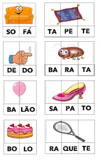 Atividades com sílabas para crianças