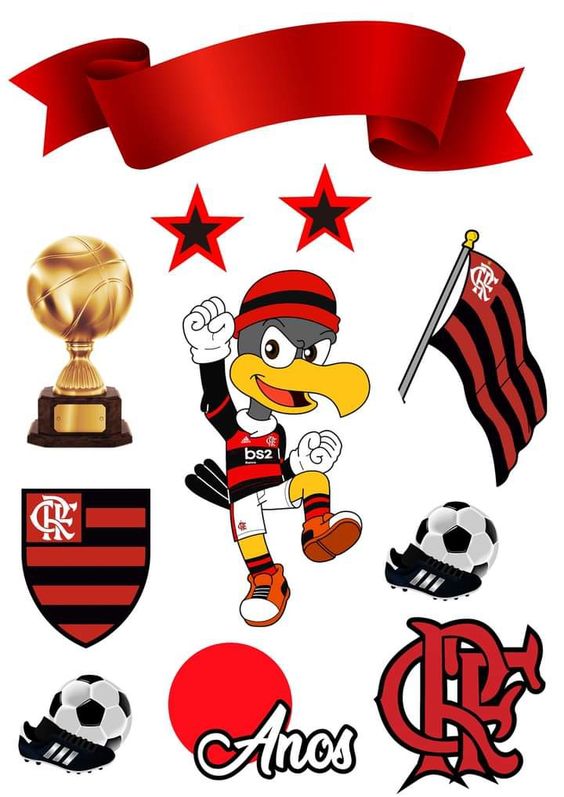 topo de bolo Flamengo