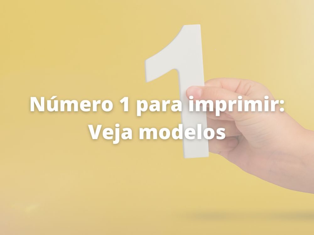 número 1 para imprimir