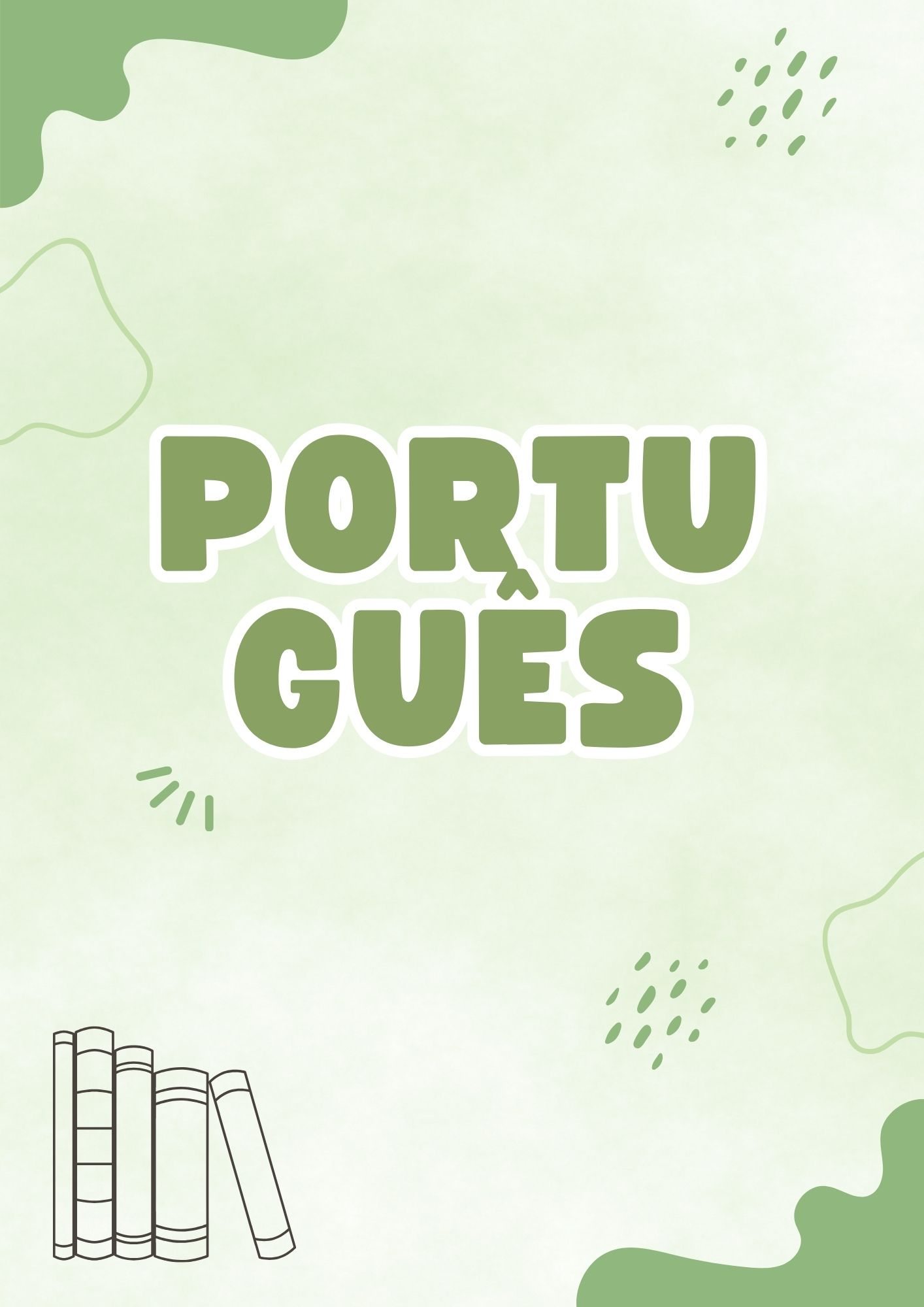 Capa de português para imprimir