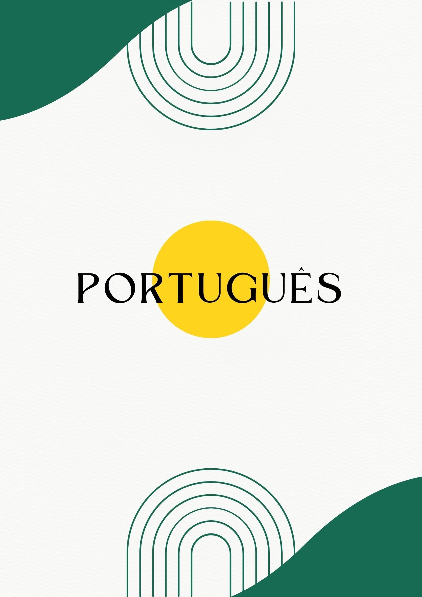 Capa de português para imprimir