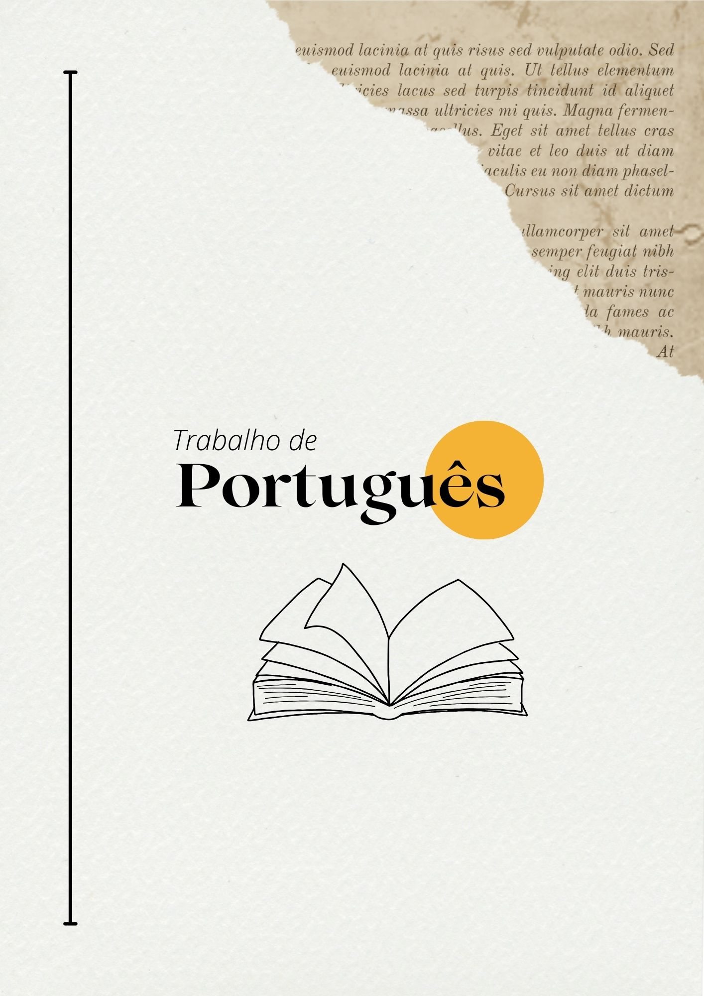 Capa de português para imprimir