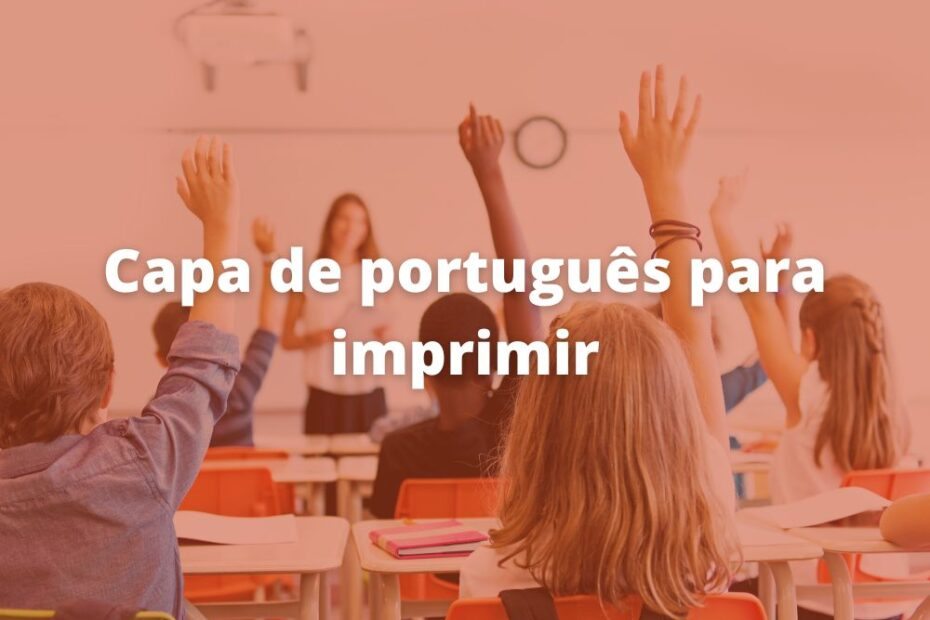 Capa de português para imprimir