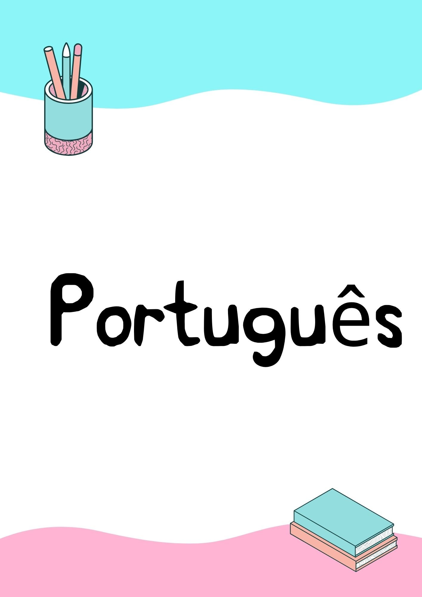 Capa de português para imprimir