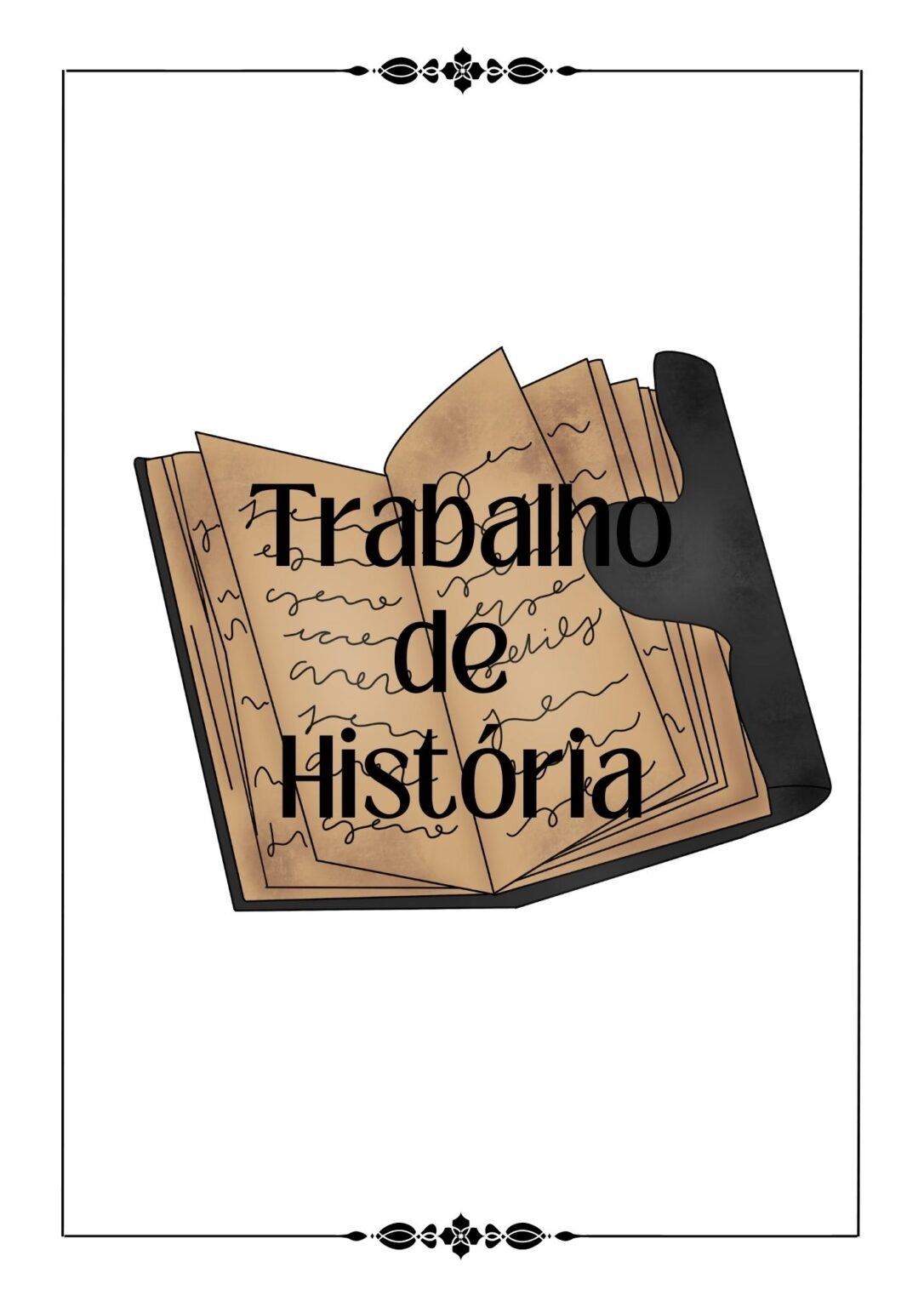Capa de trabalho de história: Baixe modelos! - :: Casa & Artesanato
