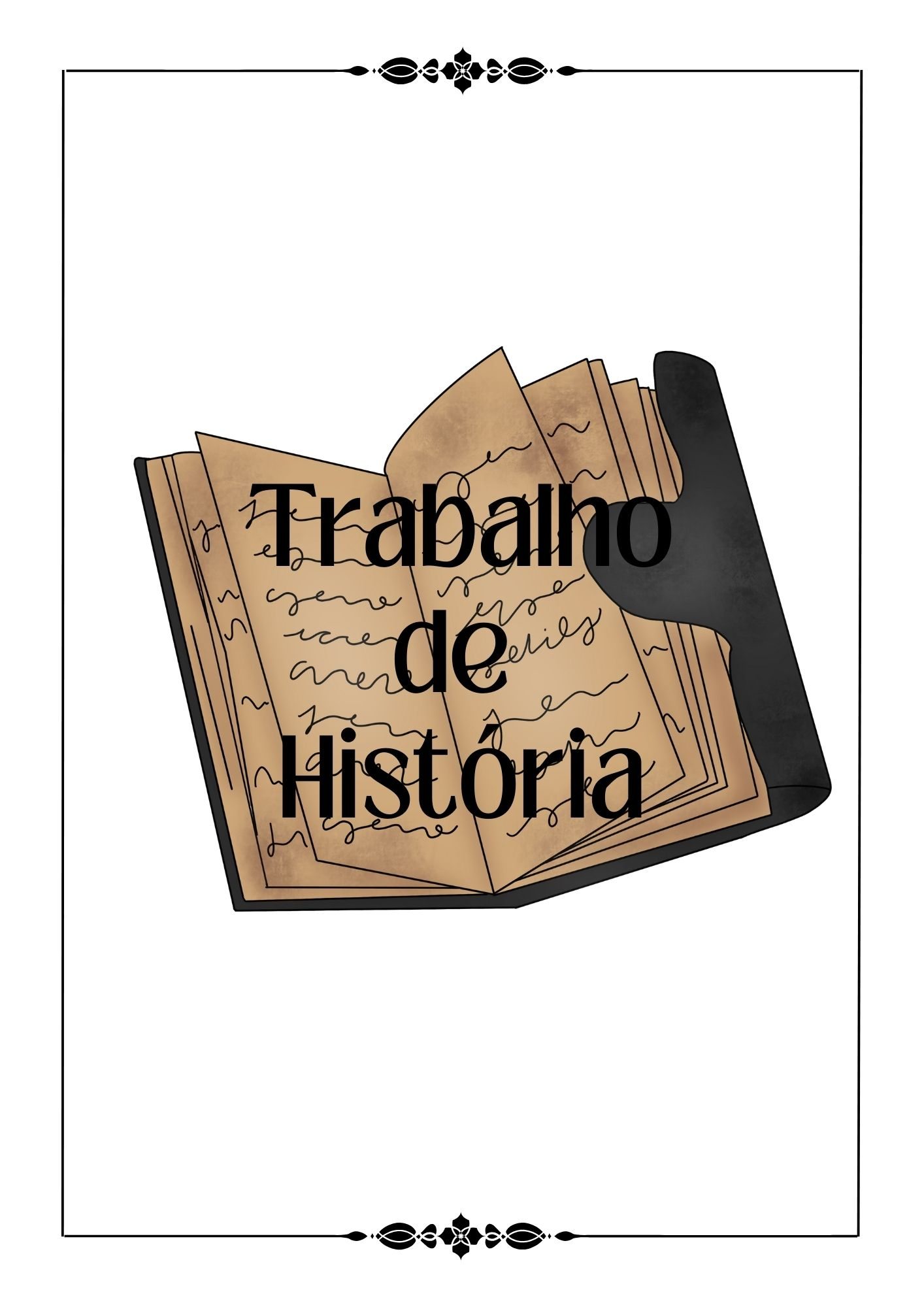 Capa de trabalho de história