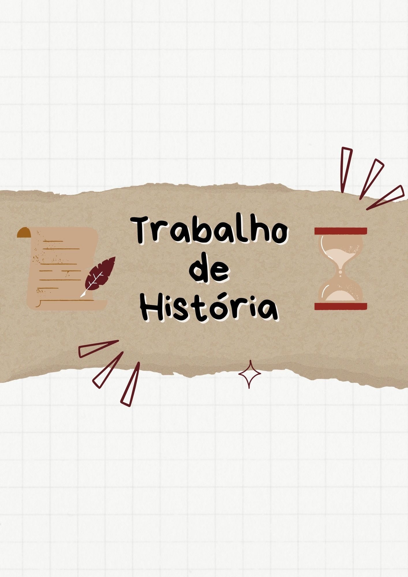 Capa de trabalho de história