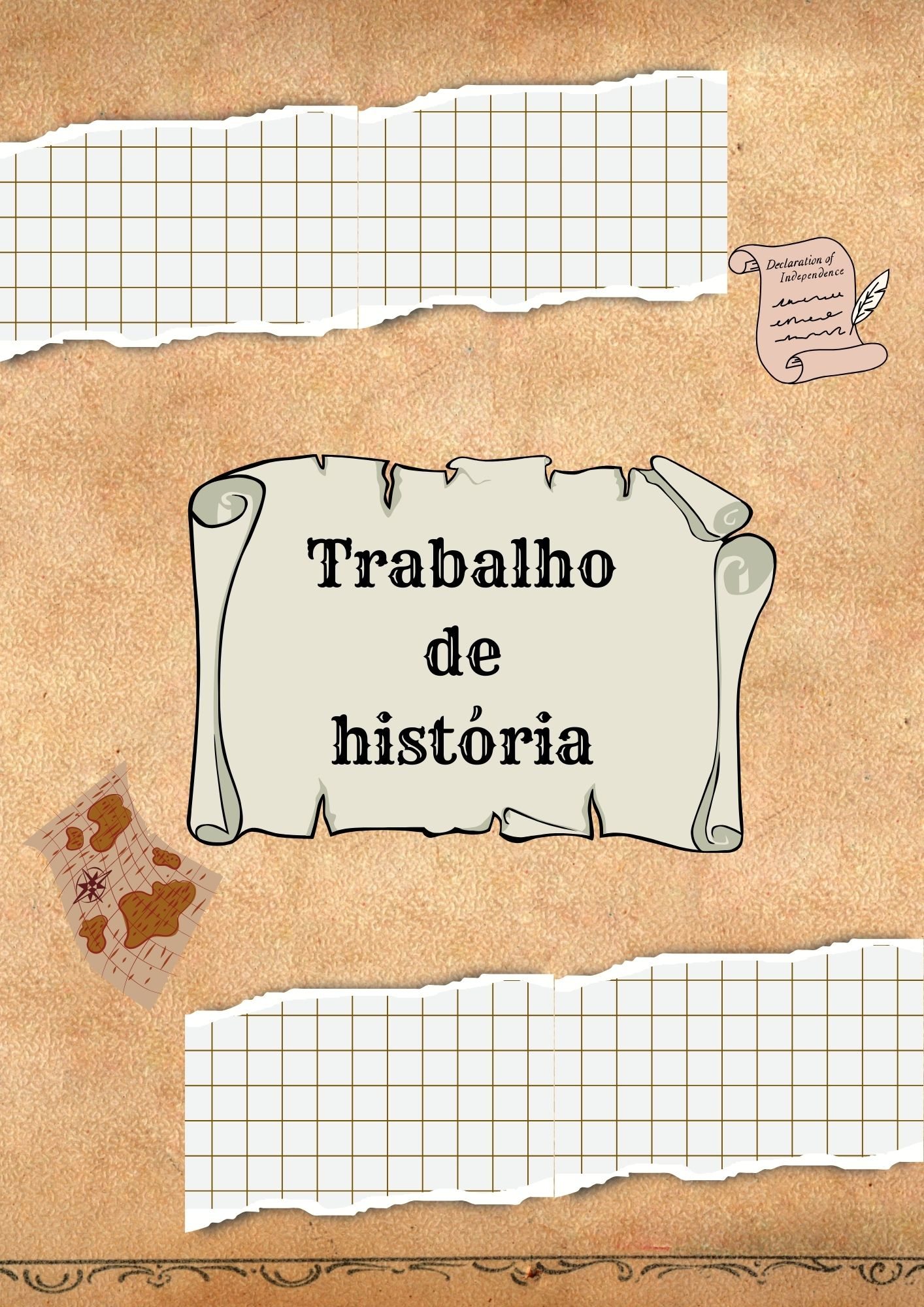 Capa de trabalho de história