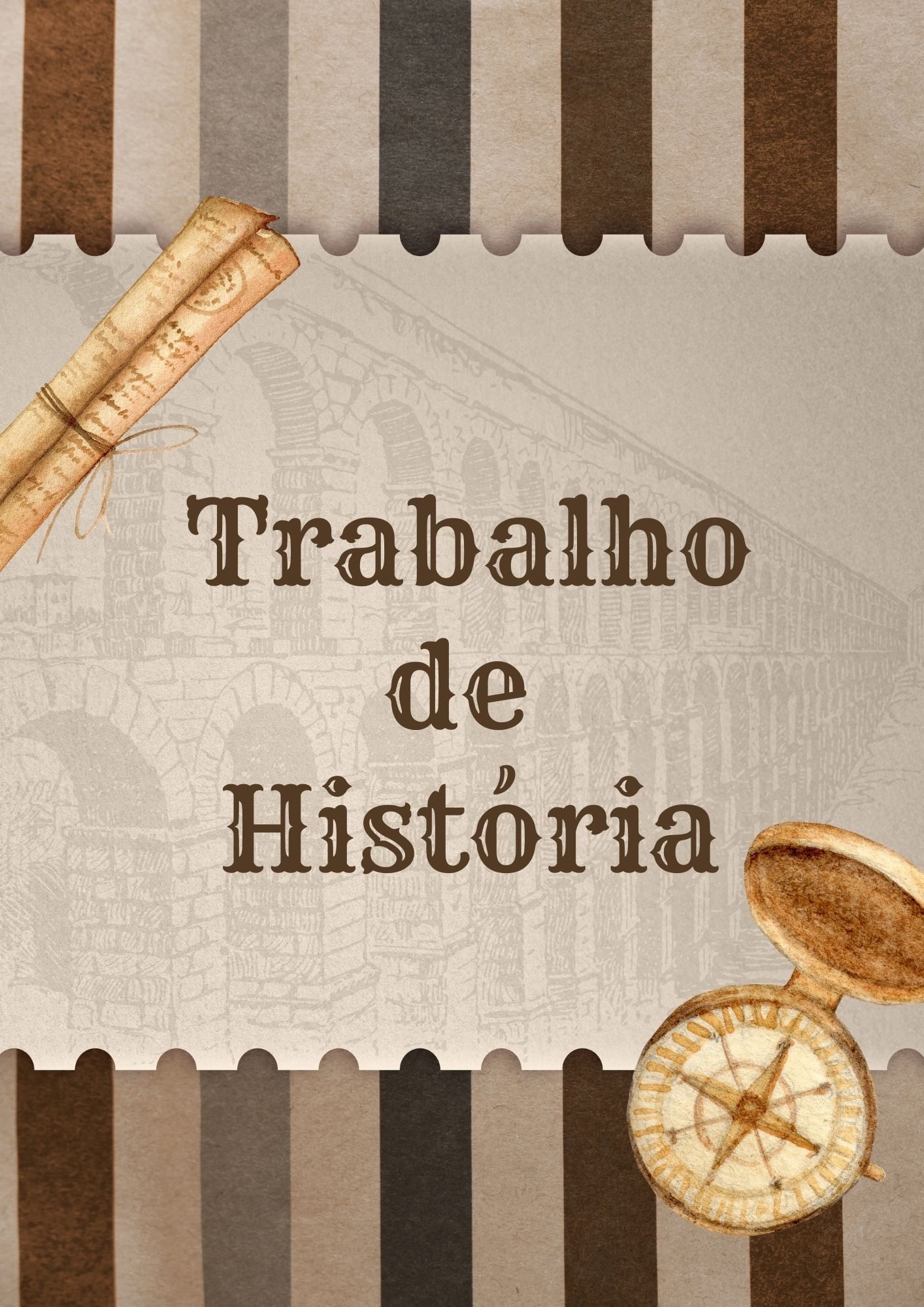 Capa de trabalho de história