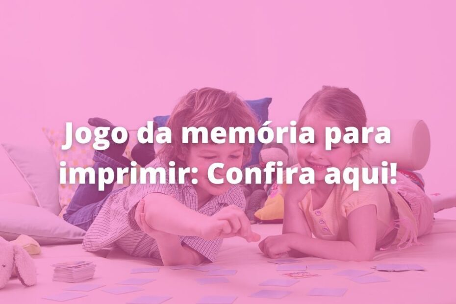 Jogo da memória para imprimir