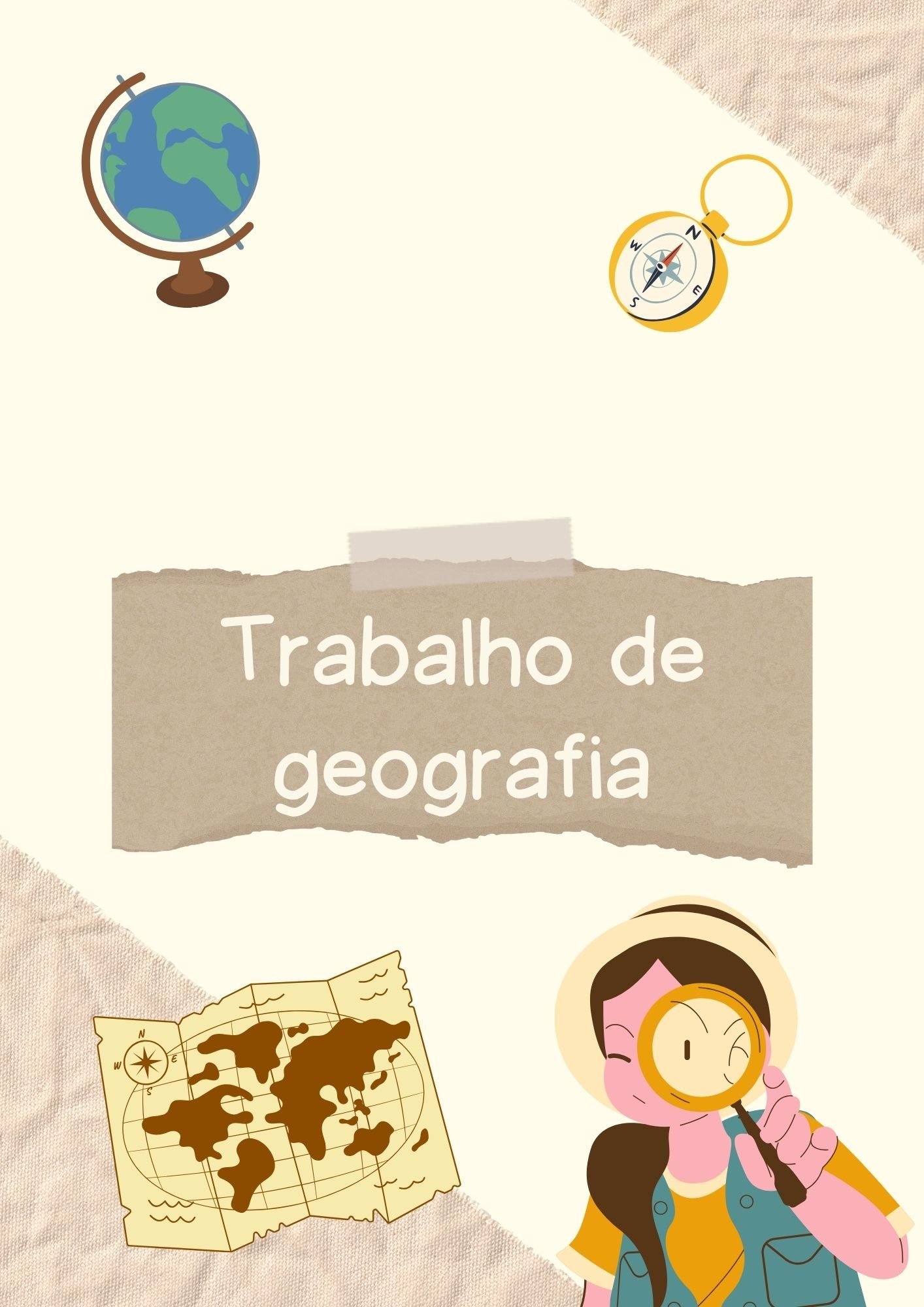 Capas de trabalho de geografia para imprimir