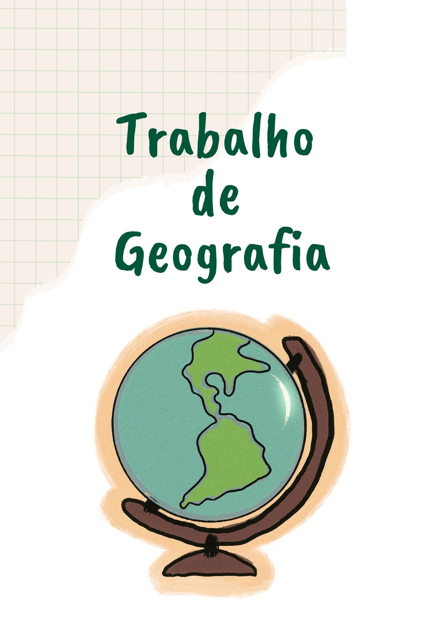 Capas de trabalho de geografia para imprimir