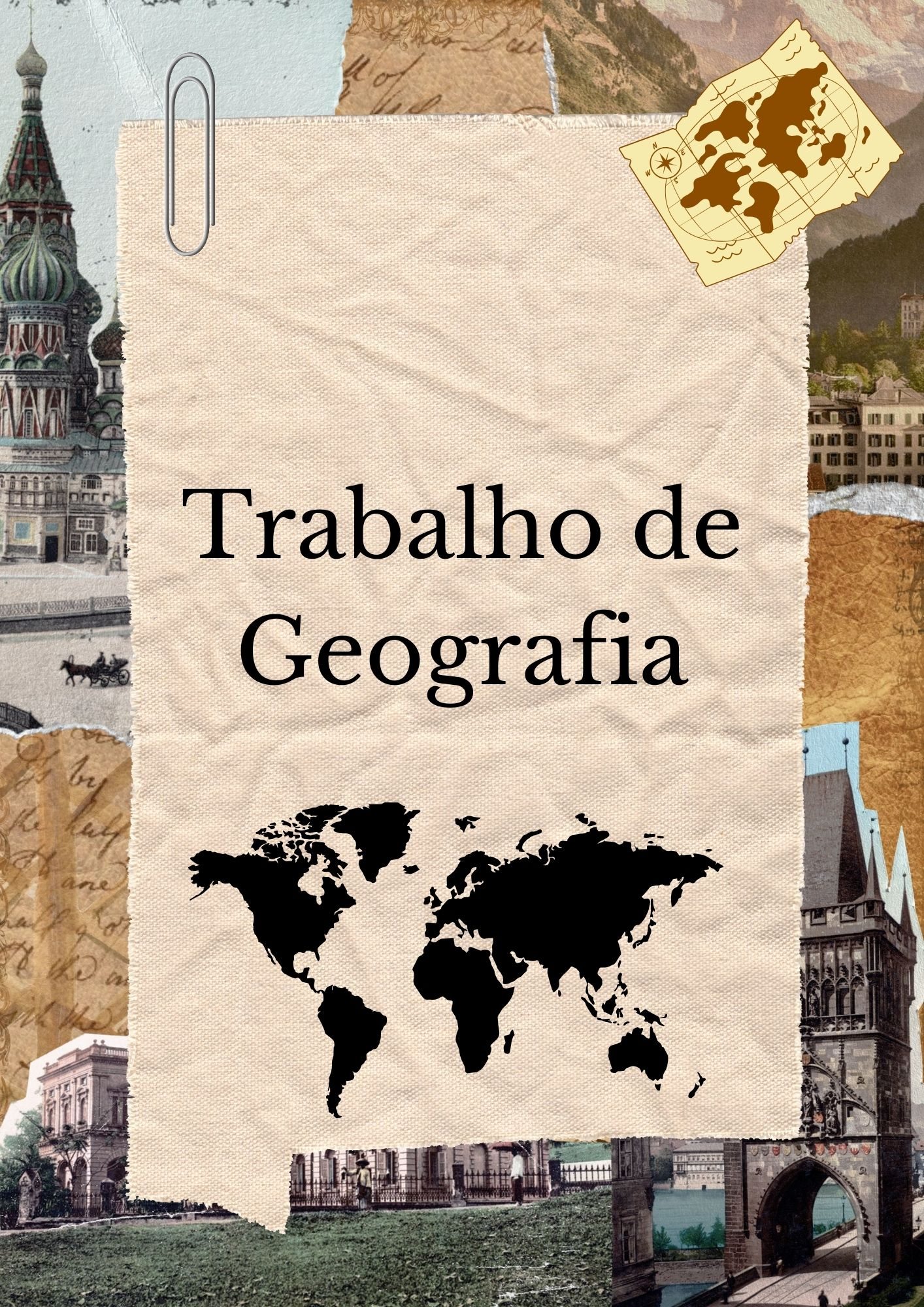 Capas de trabalho de geografia para imprimir