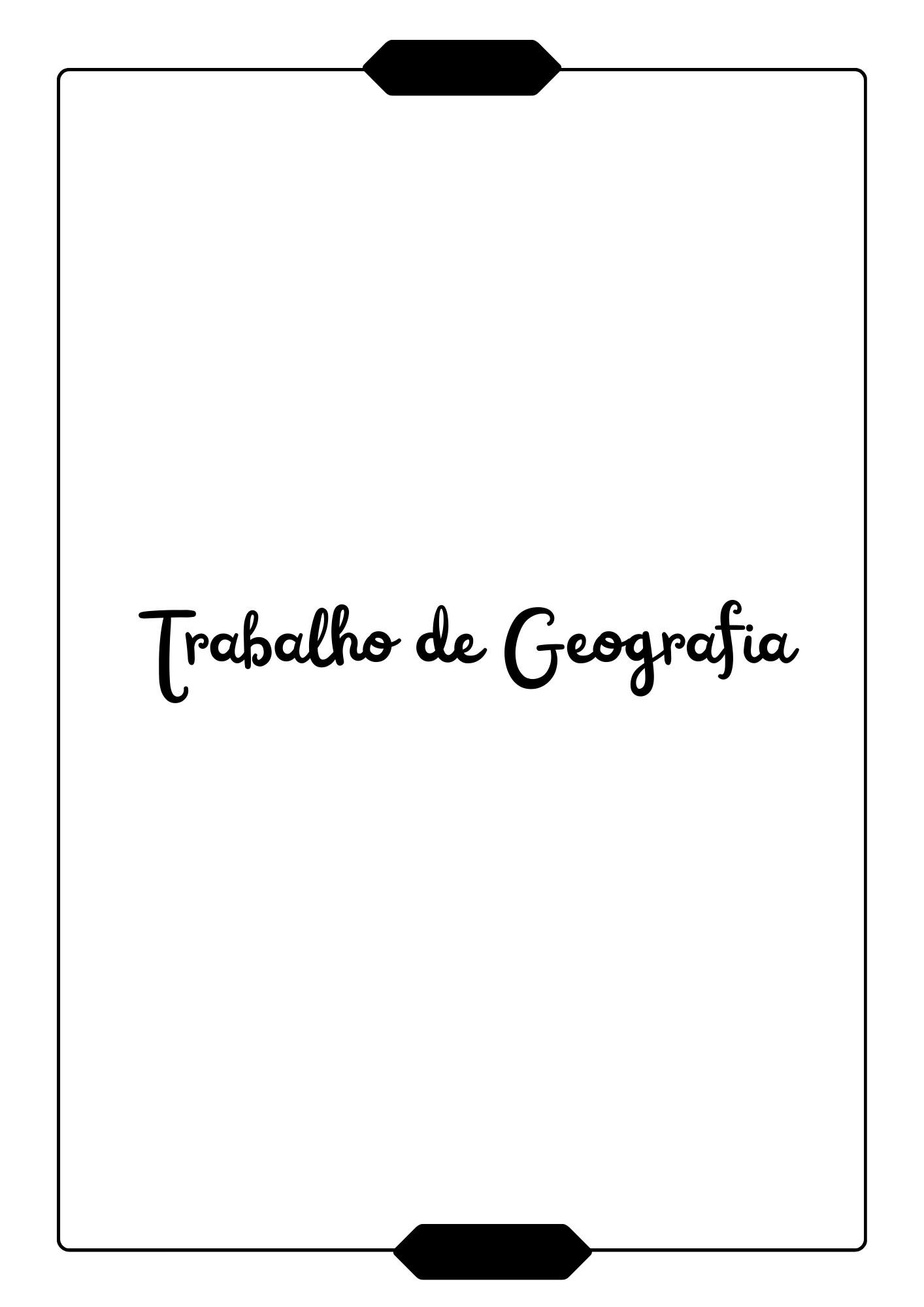 Capas de trabalho de geografia para imprimir