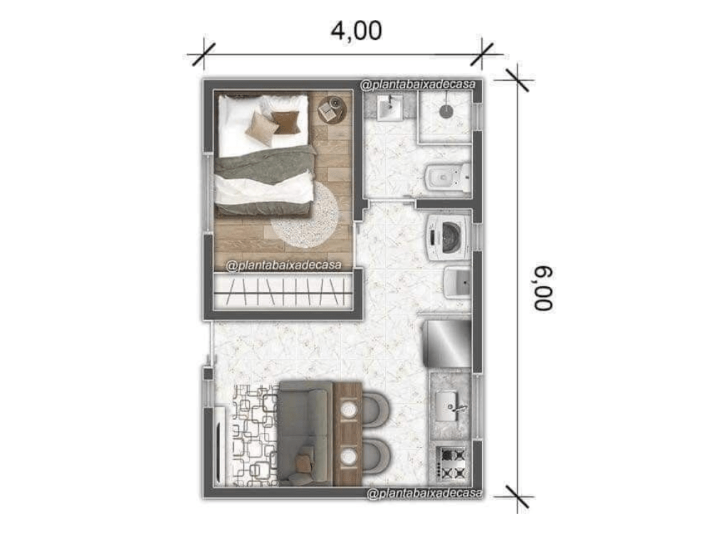 Plantas de Casas para Quitinetes