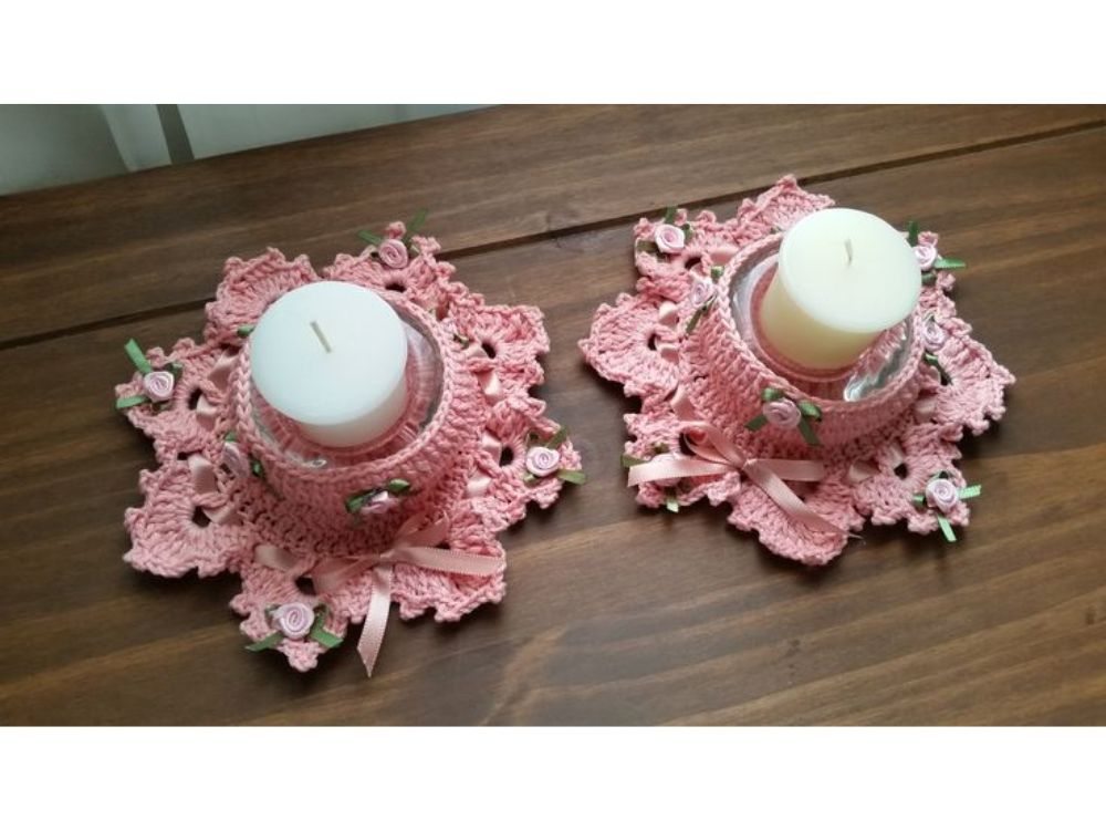 Porta velas artesanal